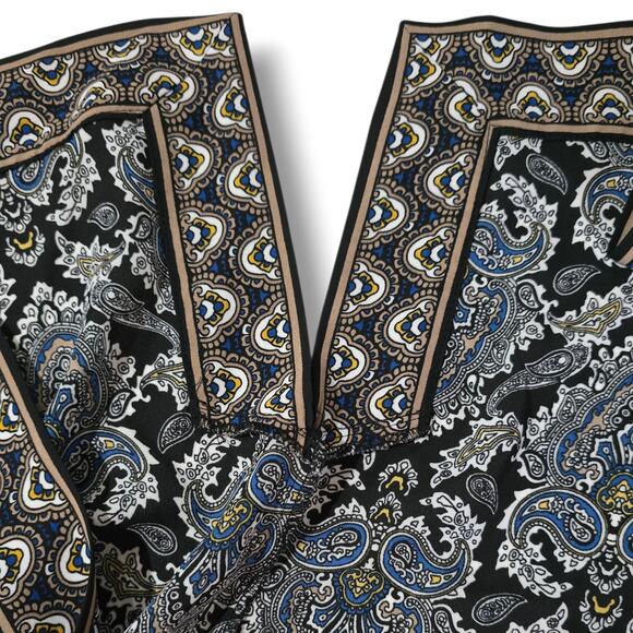 Max Studio Women’s Black Paisley Open Front Cardigan Kimono – Size M - Picture 5 of 8